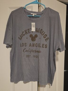 Mickey Mouse Los Angeles Graphic Tee - Light Blue